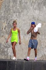 HAILEY BALDWIN in Bikini and Justin Bieber at a Yacht in Italy 09/21/2018