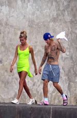 HAILEY BALDWIN in Bikini and Justin Bieber at a Yacht in Italy 09/21/2018