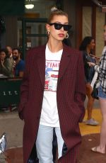 HAILEY BALDWIN Out at New York Fashion Week 09/08/2018