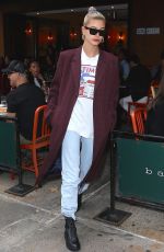 HAILEY BALDWIN Out at New York Fashion Week 09/08/2018