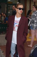 HAILEY BALDWIN Out at New York Fashion Week 09/08/2018