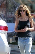 HALLE BERRY in Ripped Denim Out in Hollywood 09/06/2018