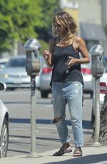 HALLE BERRY in Ripped Denim Out in Hollywood 09/06/2018