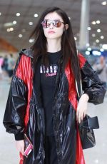 HE SUI at Airport in Beijing 09/04/2018