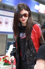 HE SUI at Airport in Beijing 09/04/2018