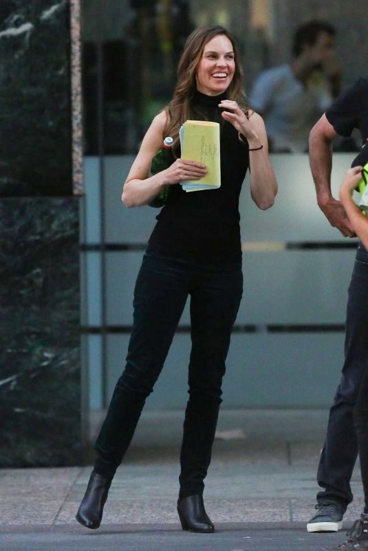 HILARY SWANK on the Set Fatale in Los Angeles 09/18/2018