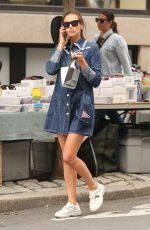IRINA SHAYK Out Shopping in New York 09/14/2018