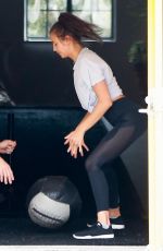 IRINA SHAYK Working Out at a Gym in Los Angeles 09/25/2018