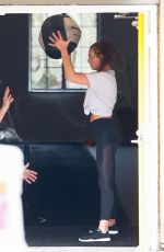 IRINA SHAYK Working Out at a Gym in Los Angeles 09/25/2018