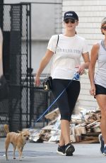 JENNIFER LAWRENCE Out with Her Dog in New York 08/29/2018