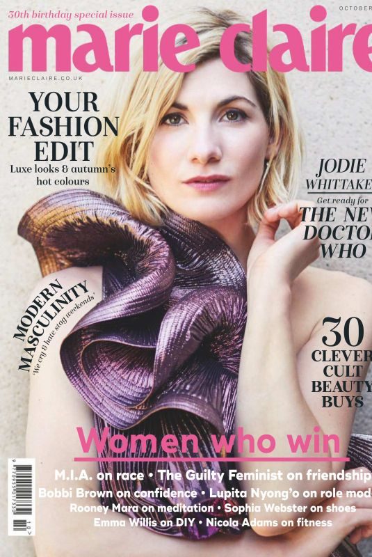 JODIE WHITTAKER in Marie Claire Magazione, UK  October 2018 Issue