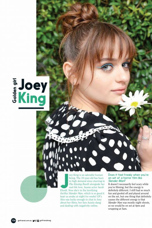 JOEY KING in Girlfriend Magazine, Australia October 2018