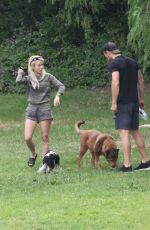 JULIANNE HOUGH Out with Her Dog at a Park in Los Angeles 09/02/2018
