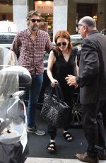 JULIANNE MOORE Out at Milan Fashion Week 09/21/2018