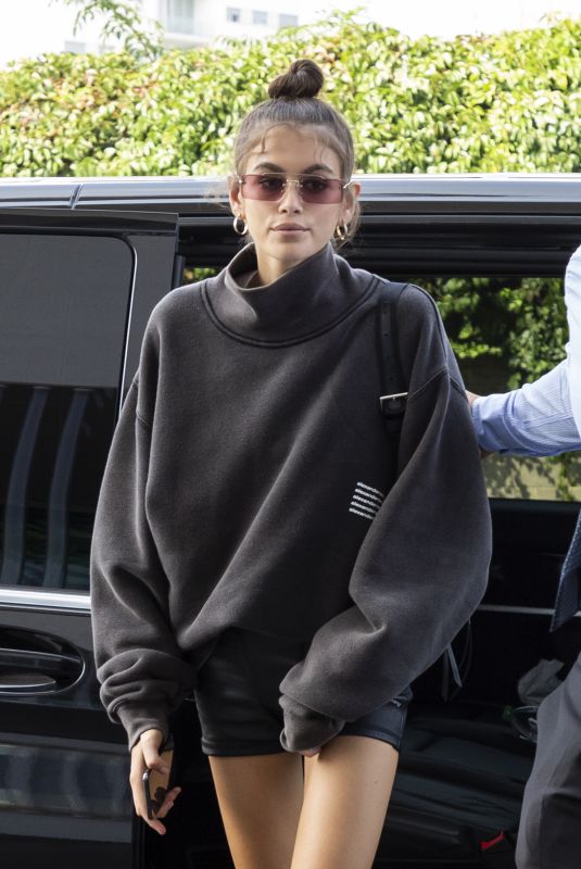 KAIA GERBER Arrives at Prada Fashion Show in Milan 09/20/2018