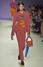 KAIA GERBER at Vesace Runway Show at Milan Fashion Week 09/21/2018