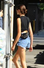 KAIA GERBER in Denim Shorts Out in New York 09/04/2018