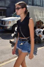 KAIA GERBER in Denim Shorts Out in New York 09/04/2018