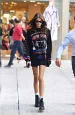 KAIA GERBER Out Shopping in Milan 09/18/2018