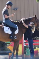 KALEY CUOCO with Her Show Horse in Los Angeles 09/05/2018