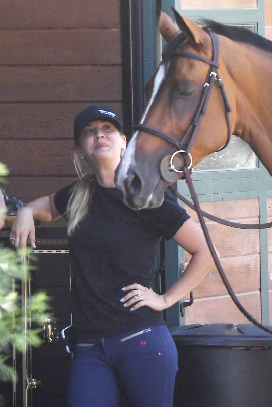 KALEY CUOCO with Her Show Horse in Los Angeles 09/05/2018