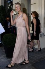 KARLIE KLOSS Leaves Royal Monceu Hotel in Paris 09/27/2018