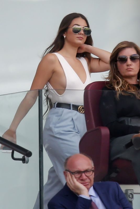 KARREN BRADY and SOPHIA PESCHISOLIDO at West Ham United vs Wolves Match in London 09/01/2018