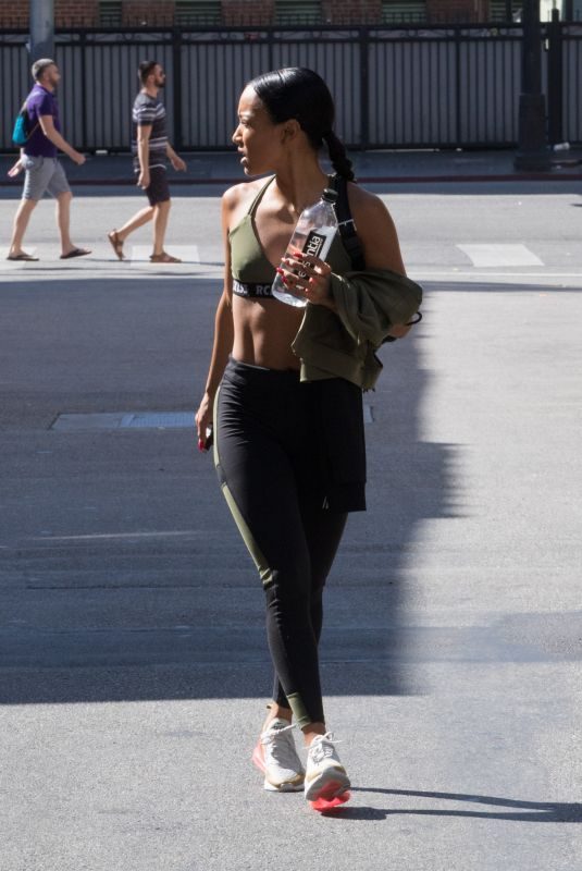 KARRUECHE TRAN in Tights Leaves a Gym in West Hollywood 09/16/2018