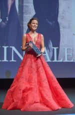 KATE BECKINSALE Receiving Deauville Talent Award at Deauville American Film Festival 09/02/2018