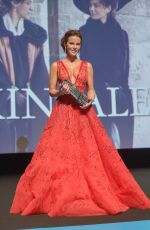 KATE BECKINSALE Receiving Deauville Talent Award at Deauville American Film Festival 09/02/2018