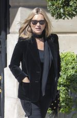 KATE MOSS Leaves Her Hotel in Paris 09/26/2018