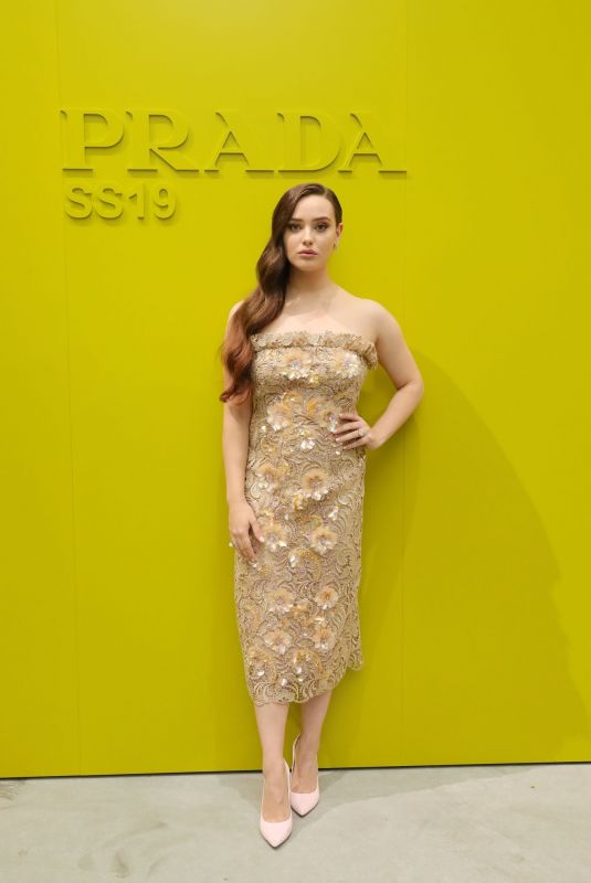 KATHERINE LANGFORD at Prada Fashion Show in Milan 09/20/2018