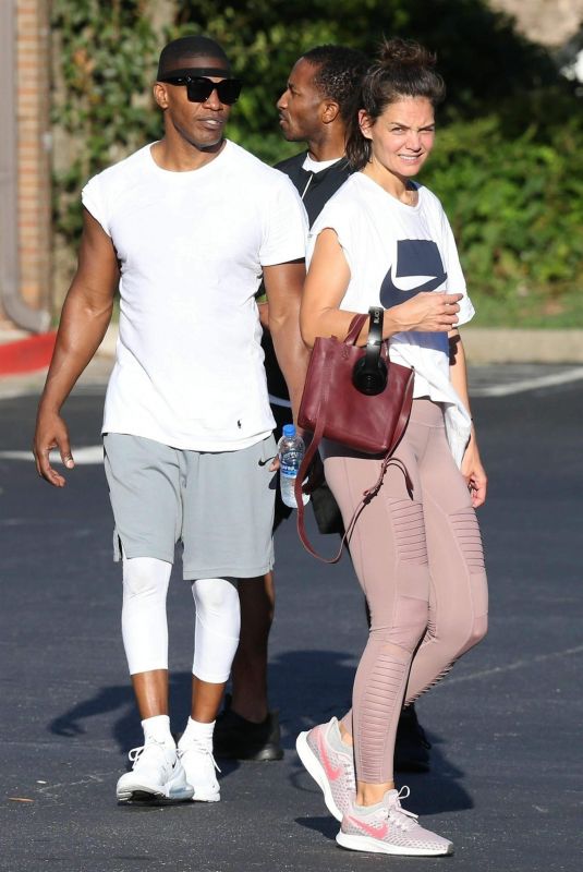 KATIE HOLMES and Jamie Foxx Leaves a Gym in Atlanta 09/18/2018
