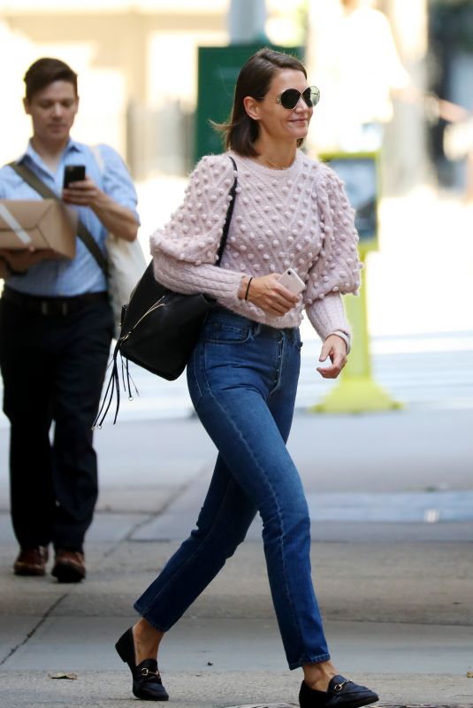 KATIE HOLMES Out in New York 09/16/2018
