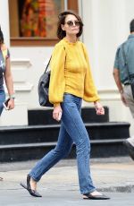 KATIE HOLMES Out Shopping in New York 09/21/2018