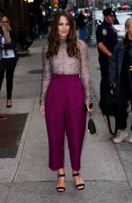 KEIRA KNIGHTLEY Arrives at Stephen Colbert Show in New York 09/12/2018