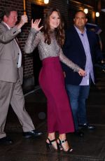 KEIRA KNIGHTLEY Leaves Stephen Colbert Show in New York 09/12/2018