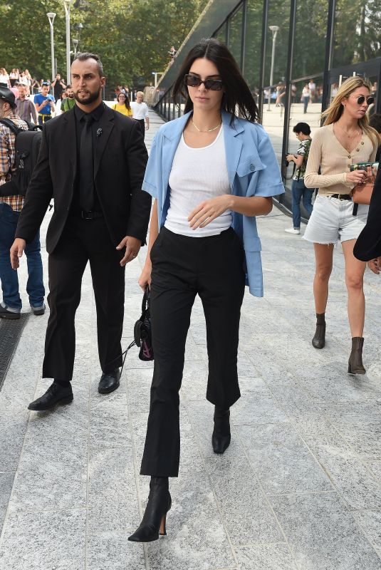 KENDALL JENNER Arrives at Fendi Fittings in Milan 09/19/2018