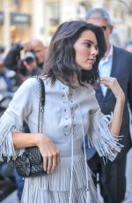 KENDALL JENNER Arrives at Her Hotel in Paris 09/11/2018