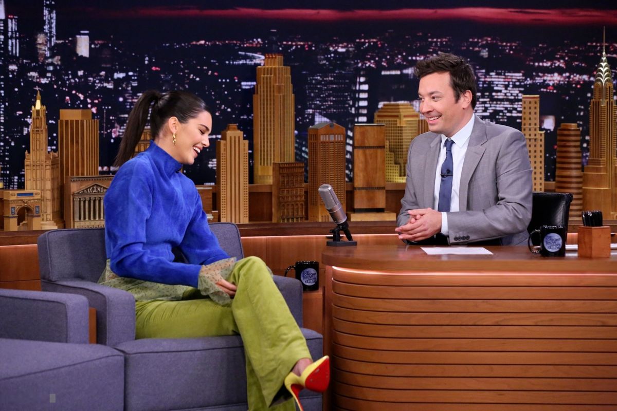 Kendall Jenner At Tonight Show Starring Jimmy Fallon In New