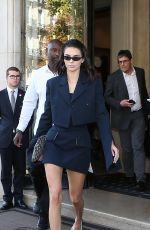 KENDALL JENNER Leaves George V Hotel in Paris 09/27/2018