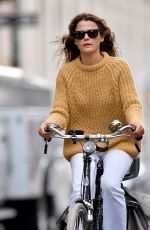 KERI RUSSELL Riding a Bike Out in New York 09/24/2018