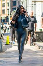 KIM KARDASHIAN in Tights Out in New York 09/30/2018