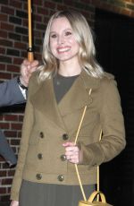 KRISTEN BELL Arrives at Late Show with Stephen Colbert in New York 09/25/2018