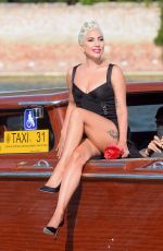 LADY GAGA on a Water Taxi at Venice Film Festival 08/30/2018