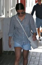 LEA MICHELE at Brentwood Country Mart 09/21/2018