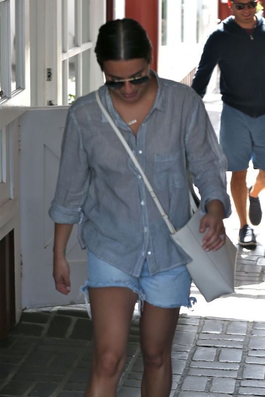 LEA MICHELE Out Shopping at Brentwood Country Mart 09/21/2018