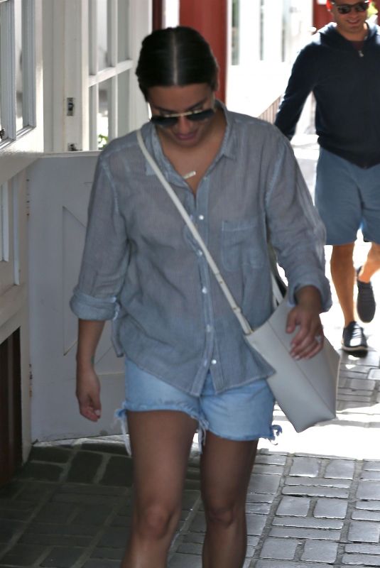 LEA MICHELE Out Shopping at Brentwood Country Mart 09/21/2018