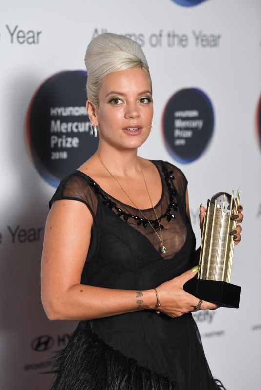LILY ALLEN at Mercury Prize Albums of the Year Awards in London 09/20/2018