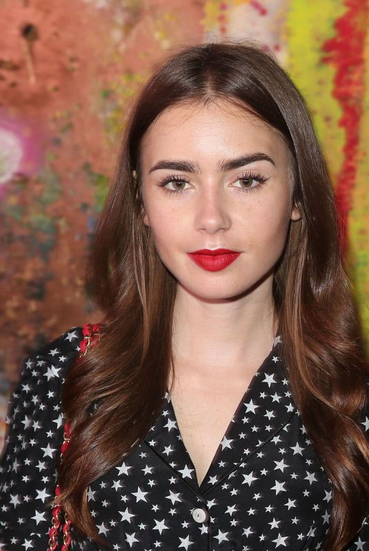 LILY COLLINS at Art of Elysium